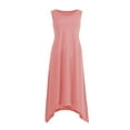 thumbnail image 6 of bnaln Dresses for Women Elegant Sleeveless Midi Dresses Lrregular Hem Loose Tank Dress Summer Flowy Long Sundress Beach Vacation Dress Trendy Ruffle A-Line Casual Dresses, 6 of 8