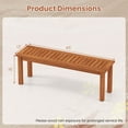 thumbnail image 3 of Costway 1 PCS 2-Person Outdoor Wood Bench with Slatted Seat, Front Porch Dining Seating Furniture, 3 of 9