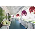 thumbnail image 3 of Artificial Fake Flowers Plants Hanging Baskets for Outdoor Porch Spring Decoration, Faux Silk Red Hibiscus Long Vines in Planter UV Resistant Realistic for Home Outside Balcony Patio Yard, 3 of 5