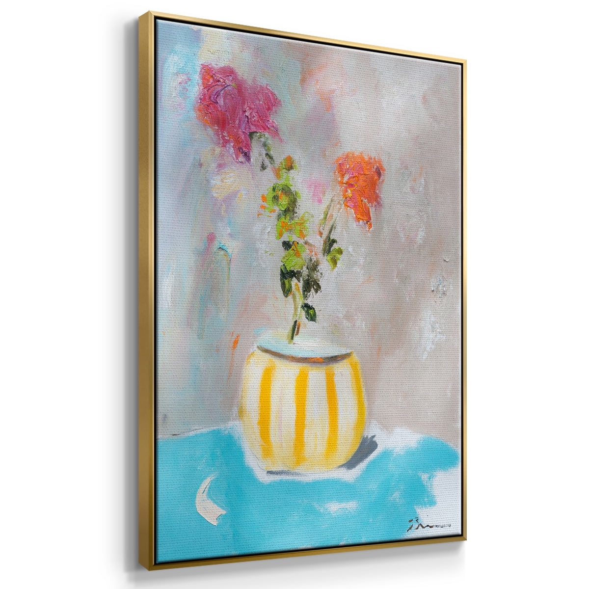 Coin Purse Full of Petals Framed Premium Gallery Wrapped Canvas - Ready to Hang
