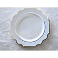 thumbnail image 6 of " OCCASIONS " 50 Plates Pack (25 Guests)-Heavyweight Wedding Party Disposable Plastic Plate Set -(25x10.5'' Dinner + 25x8'' Salad/dessert (Imperial Blue & Gold), 6 of 10