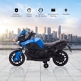 thumbnail image 3 of Aosom 6V Electric Motorcycle for Kids, Dirt Bike, Battery-Powered Ride-On Toy Off-Road Street Bike with Pedal, Headlights, and Training Wheels, Blue, 3 of 9