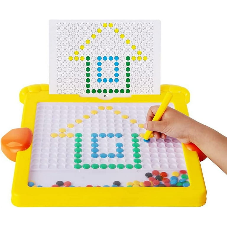 Magnetic Doodle Board for Kids & Toddlers, Magnetic Drawing Board with  Magnet Pen & Beads, Magnetic Dot Art, Montessori Educational Preschool Toy,  Travel Toys for 3+ Years Old Boys Girls