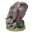 thumbnail image 4 of Noble Guardian Safari Elephant Protecting Calf by Green Grasslands Statue 8" H, 4 of 7