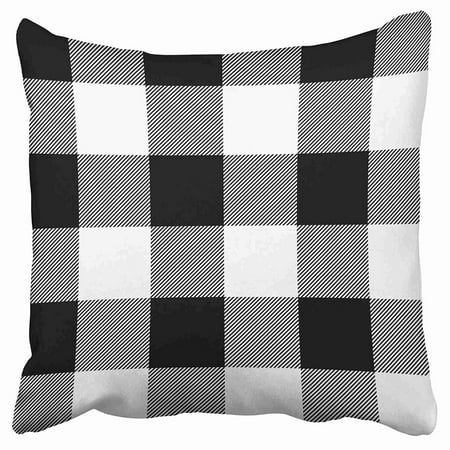 Black buffalo check outdoor cheap pillow