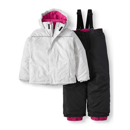Hooded 3/4 Length Leather Coat - Quilted Fleece Jacket with Hood and Removable Fur Trim (Little and Big Girls)