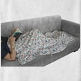 thumbnail image 5 of Valentine's Day Soft Flannel Fleece Blanket, Pattern of Continuous Flying Hearts Birds Love is in the Air, Cozy Plush for Indoor and Outdoor Use, 50" x 60", Blush and Pale Cadet Blue, by Ambesonne, 5 of 5