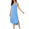 thumbnail image 2 of INSPIRE CHIC Women's Lounge Pajama Dress Sleepwear Nightdress Spaghetti Strap Cami Nightgowns S Blue, 2 of 6