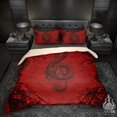thumbnail image 1 of Couette Ou Duvet Dragon Noir et Rouge, Housse de Lit Goth, Déco de Chambre Goth,, 1 of 7