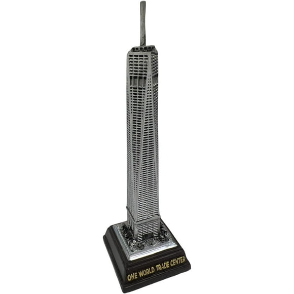 World Trade Center Freedom Tower Replica Statue, 7 in, Silver New York City Collectible Souvenir