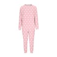 thumbnail image 4 of Erwazi Women's 2 Piece Pjs Fleece Fuzzy Loungewear Warm Set Pattern Casual Long Sleeve Tops and Pants Sets, 4 of 5
