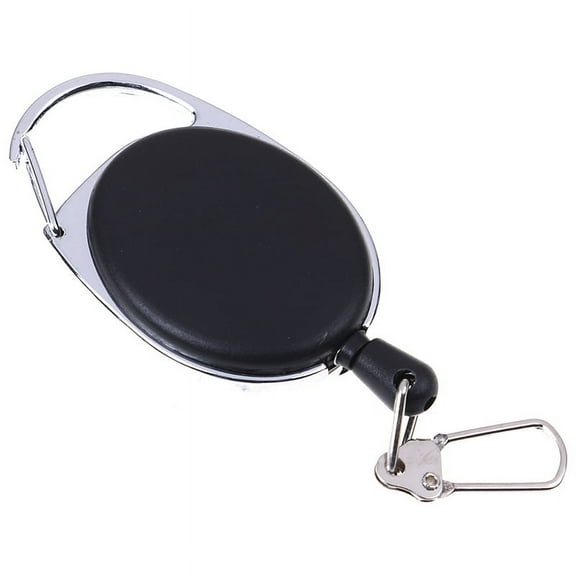 1Pc Recoil extendable key chain ring clip pull keyring retracting