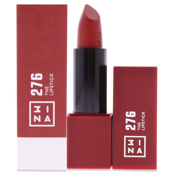 The Lipstick - 276 Shiny Dusty Red de 3Ina para mujeres - Lápiz labial de 0,11 oz