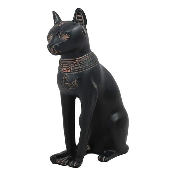 Ebros Ancient Egyptian Goddess Bastet Statue in Rustic Clay Finish Figurine