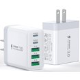 thumbnail image 1 of [Cargador] Cargador de pared BREEKET USB C de 50 W y 5 puertos para iPhone, 1 of 8