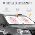 thumbnail image 4 of Xecao Flamingo for Foldable Car Sun Shades (2-Pack) offer sun protection with an easy-fold design for convenient windshield shading., 4 of 7