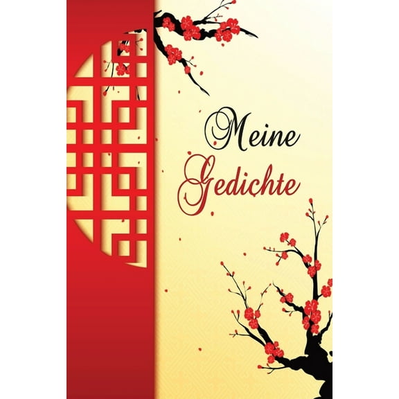 Meine Gedichte : Reimebuch zum Selberschreiben als Lyrik- und Text- Sammlung oder Poetry Slam Buch - ca A5 im Kirschblüten Design (Paperback)