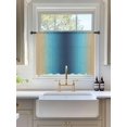 thumbnail image 3 of Sheer Curtains 45 Inch Length, Blue Teal Yellow Ombre Semi Sheer Curtains Light Filtering Window Treatment, Farmhouse Modern Gradient Art Privacy Voile Drapes for Living Room Bedroom 52x45 Inch, 3 of 7