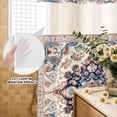 thumbnail image 3 of No Hook Shower Curtain, Boho Tribe Shower Curtains for Bathroom with See Through Top Window, Southwest Aztec Colorful Abstract Pattern Waterproof & Washable Bath Curtain Extra Long 72"x84", 3 of 9