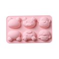 thumbnail image 1 of 6 Cartoon Animal Silicone Cake Mold Pig, Monkey, Frog Handm, 1 of 5