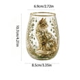 thumbnail image 4 of HWRETIE Hand Blown Crystal Whiskey Glasses Set Gold Rim Old Fashioned Tumblers Lead Free Heavy Base Bourbon Scotch Glasses Gift for Men 420Ml, 4 of 7