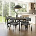 thumbnail image 2 of Amisco Orly Dining Chair - Grey Beige Fabric/Black, 2 of 9
