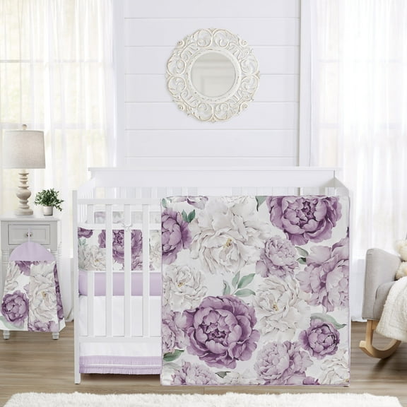Sweet Jojo Designs Peony Floral Garden Girl Crib Bedding   BreathableBaby Breathable Mesh Liner