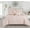 Blush, variant on Lanco Clarity 7 Piece Comforter Set, Striped, Pink, Queen Size, Fill 100% Polyester, Decorative Pillow