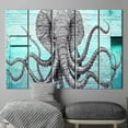 thumbnail image 4 of Animal Graffiti Poster, Graffiti Printed Canvas, Elephant Artwork, Modern Poster, Elephant Graffiti Artwork, Octopus Canvas Art, Canvas Wall Decor - Gold Framed, 4 of 9