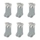 thumbnail image 1 of Laklulu 6 pares de medias de bebé gris claro con lazo, medias de algodón para otoño/invierno para niñas, 1 of 5