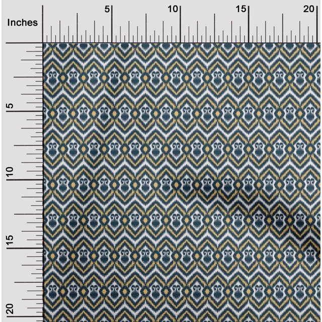 oneOone Viscose Jersey Fabric Chevron & Swirl Ikat Print Sewing Fabric BTY 60 Inch Wide