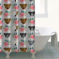thumbnail image 4 of Cute Pitbull Terriers Dog and Flower Shower Curtain 72"x72" ,Bathroom Decorative Shower Curtains Set with 12 Hooks,Modern Waterproof Washable Shower Curtain, 4 of 6