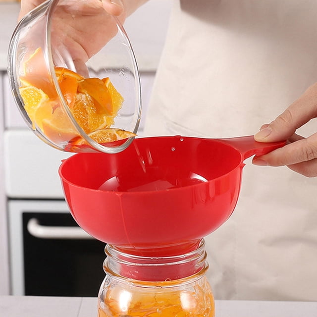 VERDANVERSE 4Ud Embudo De Boca Ancha Para Cocina Llenado De Frascos Especias Y