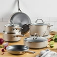 Anolon Achieve Hard Anodized Nonstick Cookware Pots and Pans Set, 10Piece, Silver