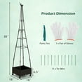 thumbnail image 3 of Gymax 2PCS 81'' Garden Obelisk Trellis for Climbing Plants Tall Plant Support w/ Wheels, 3 of 10