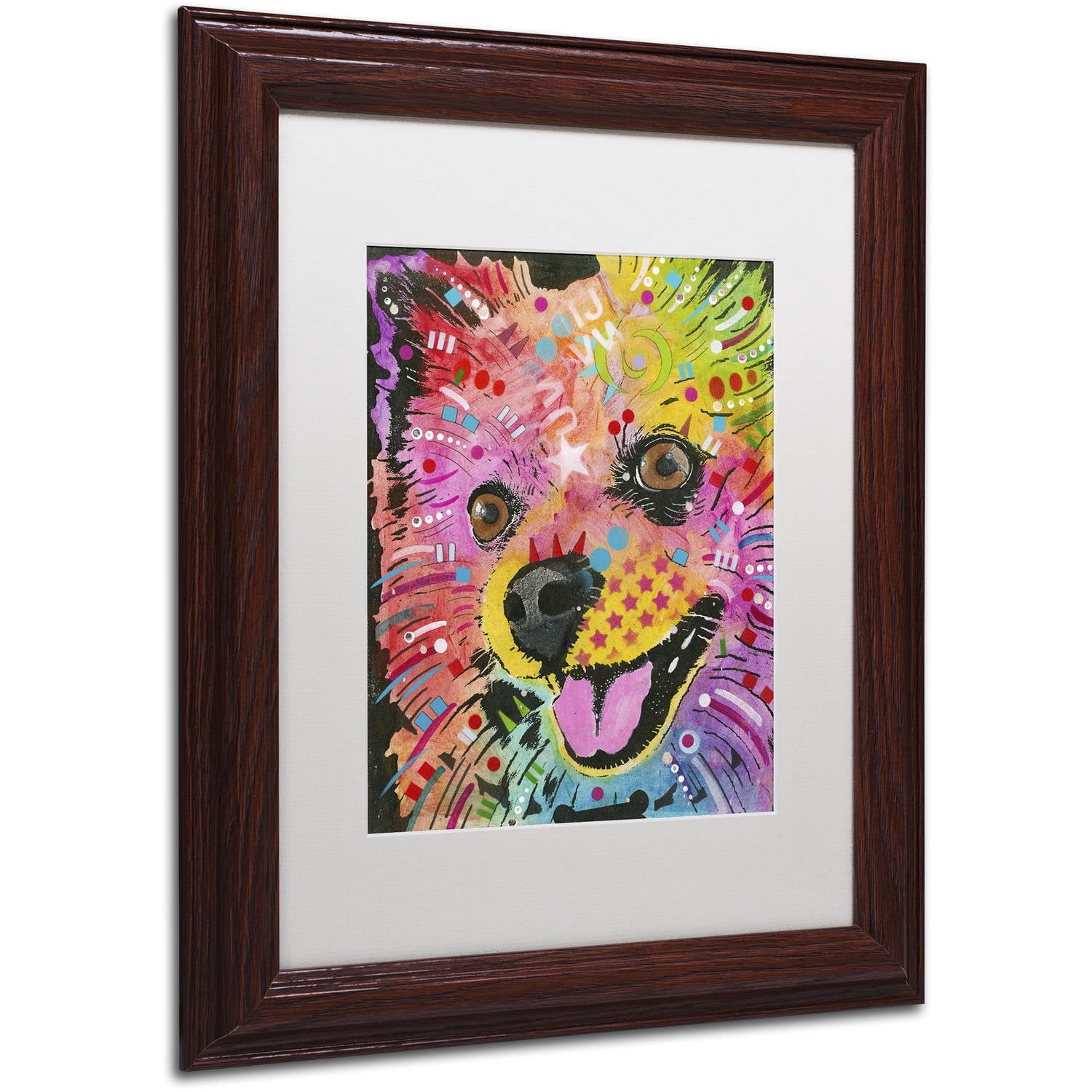 Trademark Fine Art "15" Canvas Art by Dean Russo, White Matte, Wood Frame