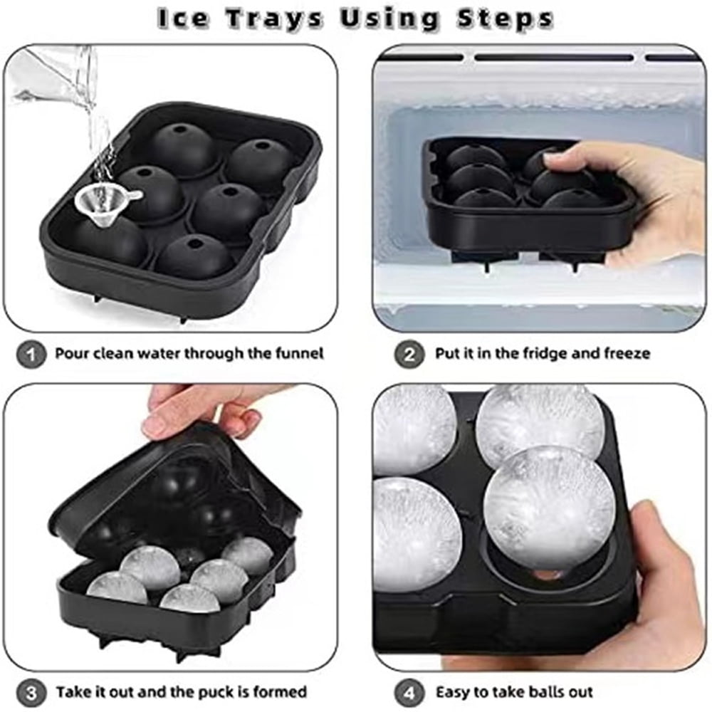  IHOUZE Ice Cube Tray Ghost Ice Cube Molds, Silicone Round Cube  molds, Halloween Decor Easy Release Silicone mold for Whiskey Cocktails and  Juice Beverages Cute Ice Mold,4 Pack: Home & Kitchen
