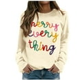 thumbnail image 2 of Merry Christmas Sweatshirts for Women 2025 Long Sleeve Crewneck Casual Cute Xmas Graphic Sweatshirt Pullover Tops, 2 of 6
