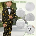 thumbnail image 6 of Xoenoiee Golden Heart Love Arrow Print Suit for Boys Formal Wedding Dress Kids Boy Suits Valentine's Day Birthday Party Homecoming Outfit Jacket and Pants Set, 9-10 Years, 6 of 7