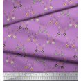 thumbnail image 2 of Soimoi Purple Poly Georgette Fabric Text & Arrow Tribal Fabric Prints By Yard 52 Inch Wide, 2 of 5