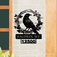 thumbnail image 3 of Handmadetneonsign Crow House Number Metal Wall Art LED Light Personalized Crow Sign Home Decor 63307, 3 of 5