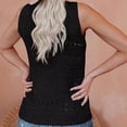 thumbnail image 4 of DeHolifer Womens Crochet Tank Tops Summer Hollow Out Cover Up Sleeveless V-Neck Mesh Knit Beach Vacation Boho Sweater Vest Black M, 4 of 5