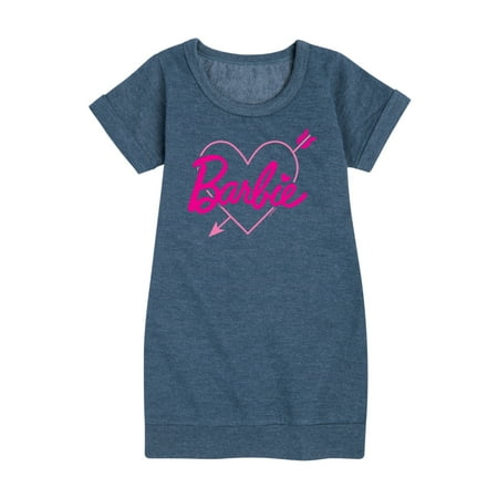 

Barbie - Arrow Heart Logo - Toddler And Youth Girls Fleece Dress
