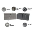 thumbnail image 3 of Covermates Keepsakes - Adjustable Zip-Top Storage Box - Configurable FlexGrid Compartments - Heavy Duty Polyester- Reinforced Handles - Stackable Design - Indoor Storage, Grey Heather, 3 of 8
