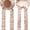 Beige, variant on Satin Heatless Curling Sleep Bonnet , Soft Non-Slip Night Hair Wrap with Long Curling Ribbons for Braids , Natural Curly Hair & Hair Plopping Overnight Hairstyling ,1 PCS