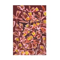 Trademark Fine Art Ania Zwara Brown Retro Butterflies Canvas Wall Art