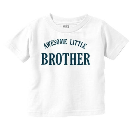 

Awesome Little Brother Siblings Youth T Shirt Tee Boys Infant Toddler Brisco Brands 6M