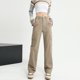thumbnail image 1 of Pantalones casuales holgados y rectos con múltiples bolsillos y cintura alta de otoño para mujer, 1 of 5