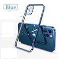 thumbnail image 1 of Funda Transparente De Silicona Con Marco Cuadrado De Lujo Para iPhone 11 12 13 14 Pro Max Mini X XR 7 8 Plus SE 3 Trasera, 1 of 4