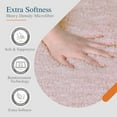 thumbnail image 3 of Walensee Contour Rug Shag Bath Rug, Non Slip Bath Mat for Bathroom, 20"x24", Blush, Machine Wash, 3 of 9